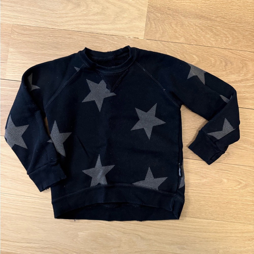 Black Star Pattern Sweatshirt
